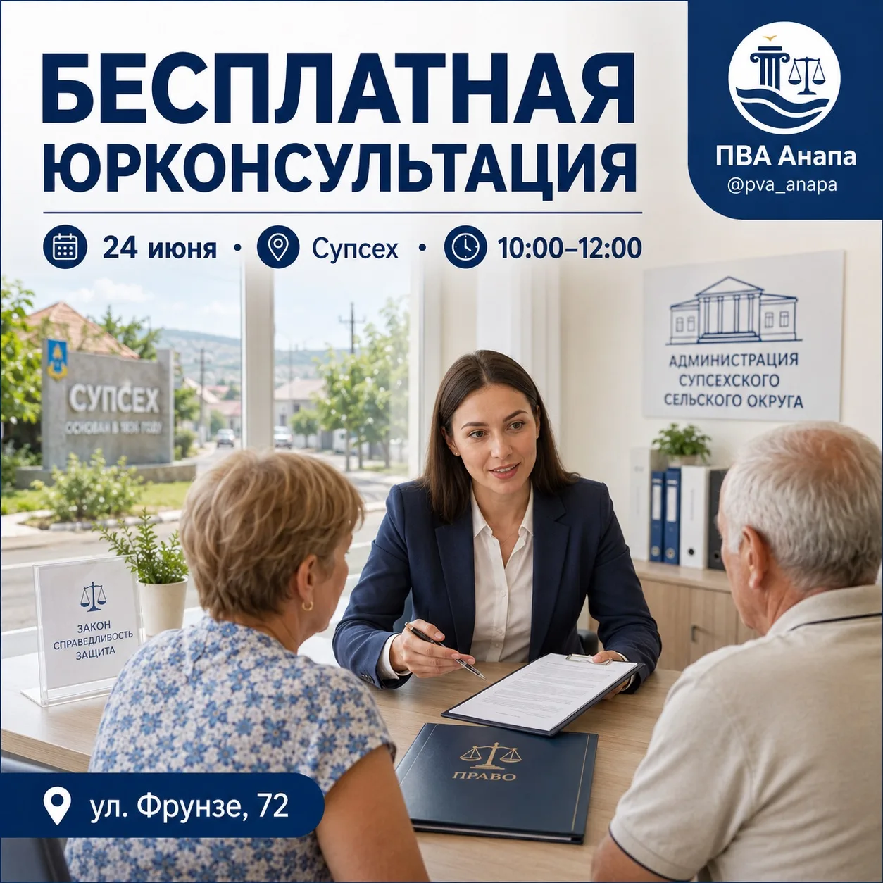 Жители Супсехского сельского округа смогут получить бесплатную юридическую консультацию
 
Государств