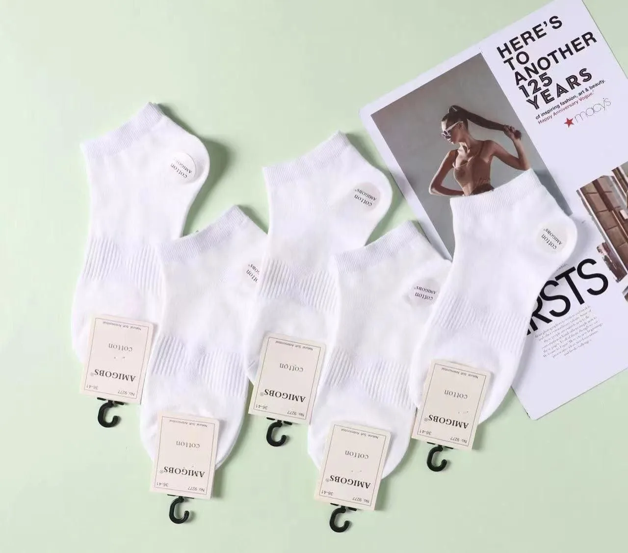 🧦Носки женские «Amigobs» 
Все белые, спортивная резинка.

📍Размер 36-41. 
📍В упаковке 10 пар.

🏷