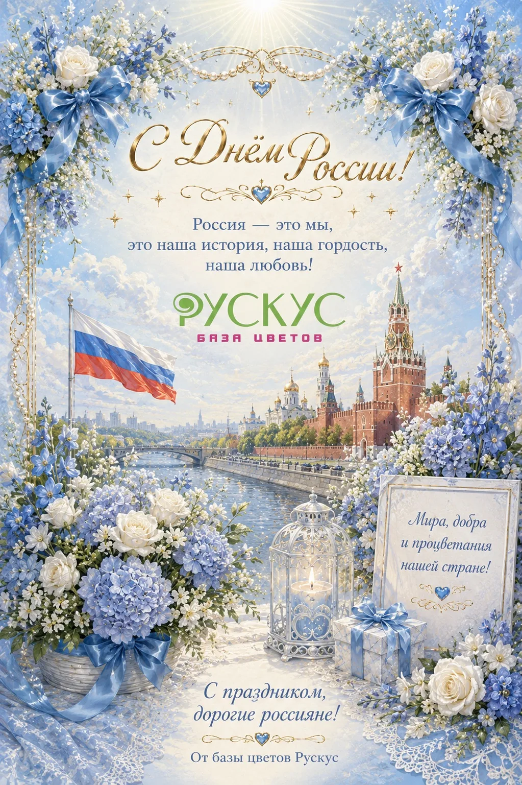 С Днём России! 🇷🇺🤍

Пусть в каждом доме царит уют, а в сердцах — любовь к нашей большой и красиво