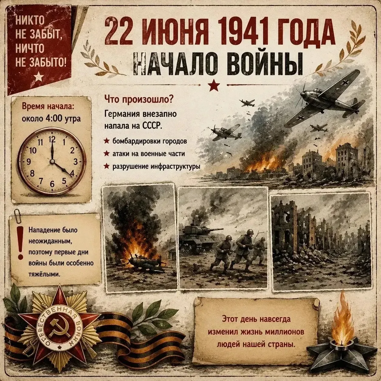22 июня — День памяти и скорби

✨В этом году исполняется 85 лет с начала Великой Отечественной войны
