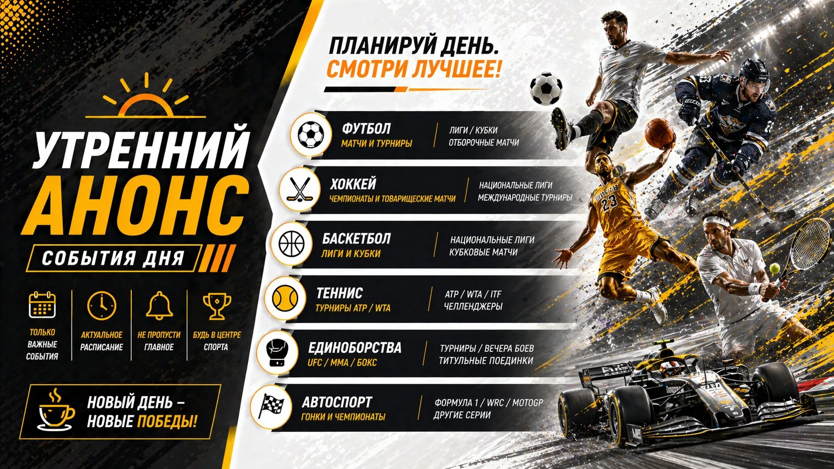 📌 Доброе утро! Сегодня суббота, 20 июня

НОЧНЫЕ РЕЗУЛЬТАТЫ

⚽ Футбол

Чемпионат мира — 2026:
• США 