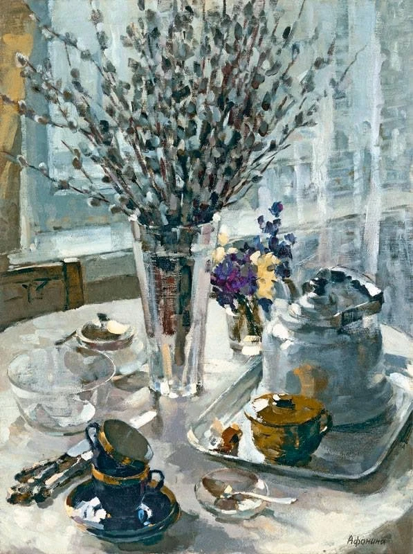 Натюрморт с вербами. 1964г.

Афонина Таисия Кирилловна (1913 - 1994)

@sovietarts