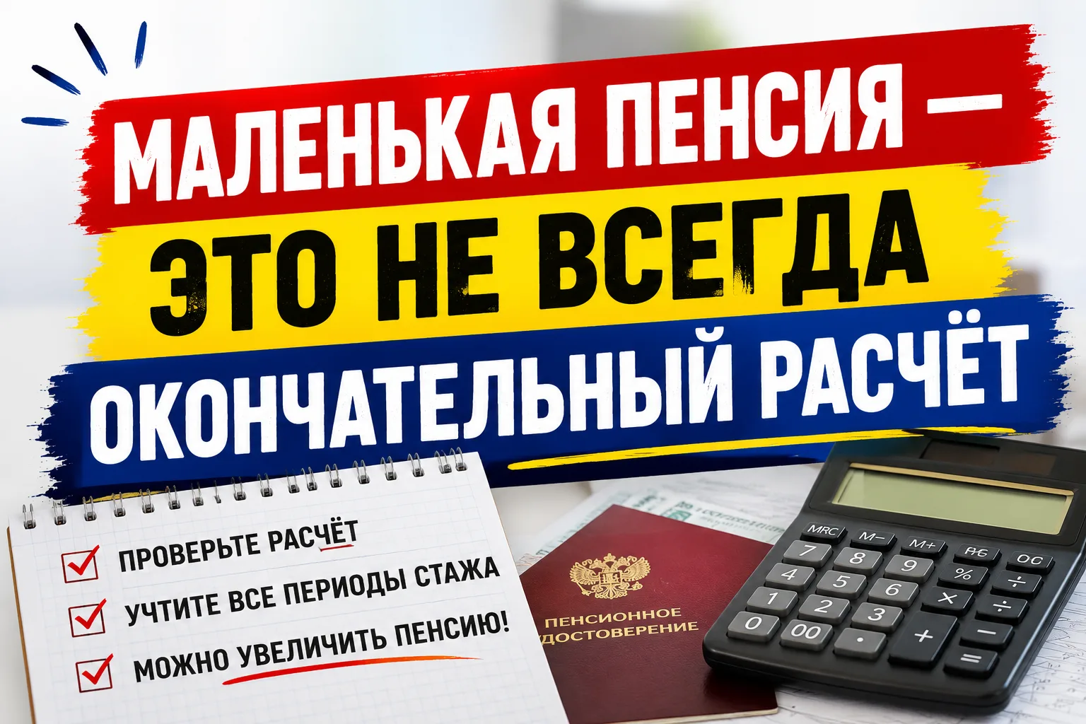 Маленькая пенсия — это не всегда окончательный расчёт

Многие пенсионеры думают так:
«Раз уже назнач