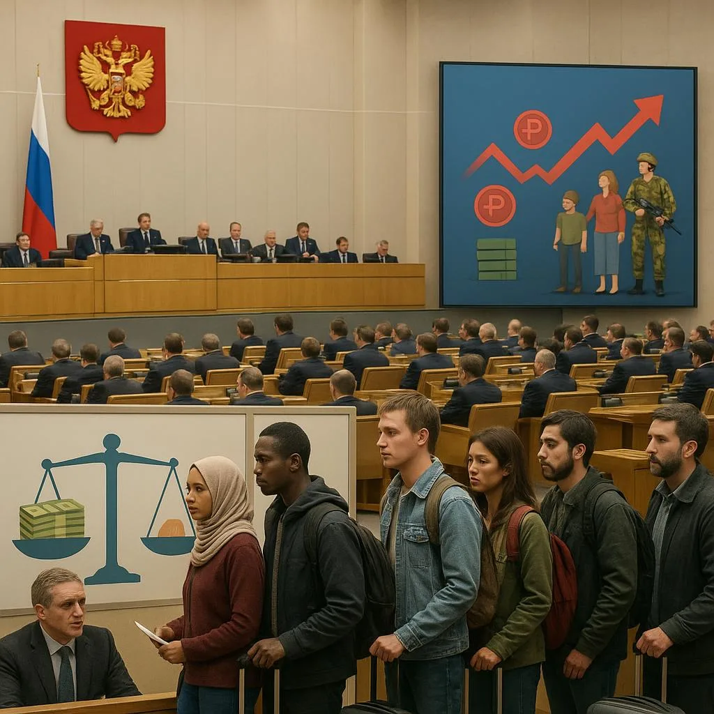📉Пошлины для мигрантов в России увеличат почти в два раза

Государственная дума России в третьем чт