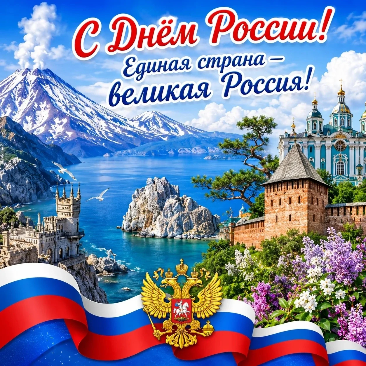 С Днём России!

Этот праздник напоминает нам о многовековой истории, о подвигах предков и о том, что