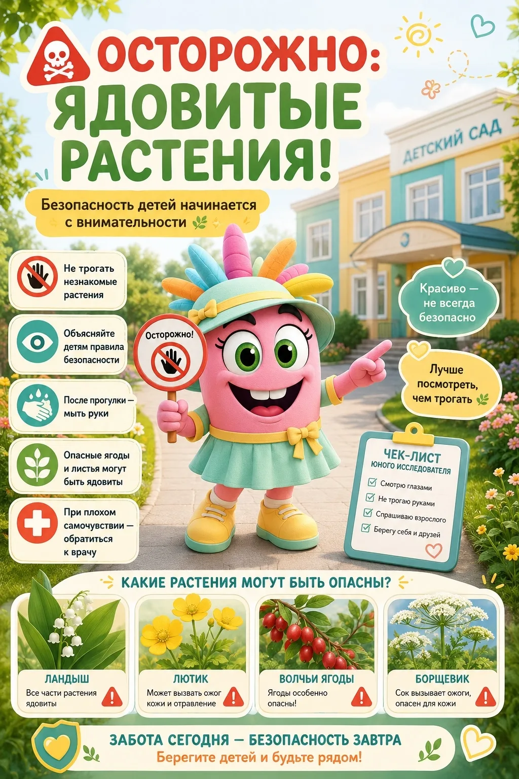 Опасность ядовитых растений для детей⚠️ 

☢️ Родители, будьте внимательны: многие российские растени