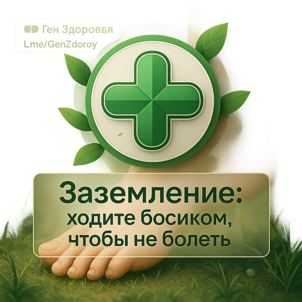 🌱 Заземление: ходите босиком, чтобы не болеть
«Снимайте обувь — ваш организм скажет спасибо!»

✅ На