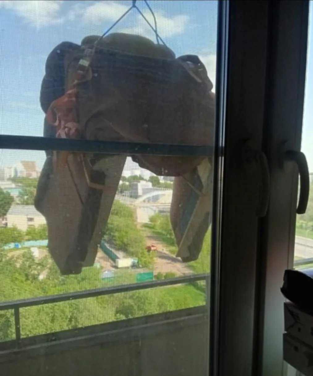 Немного юмора. 

Прислала подруга.

Говорят в той квартире ещё есть диван,  так что это пока трениро