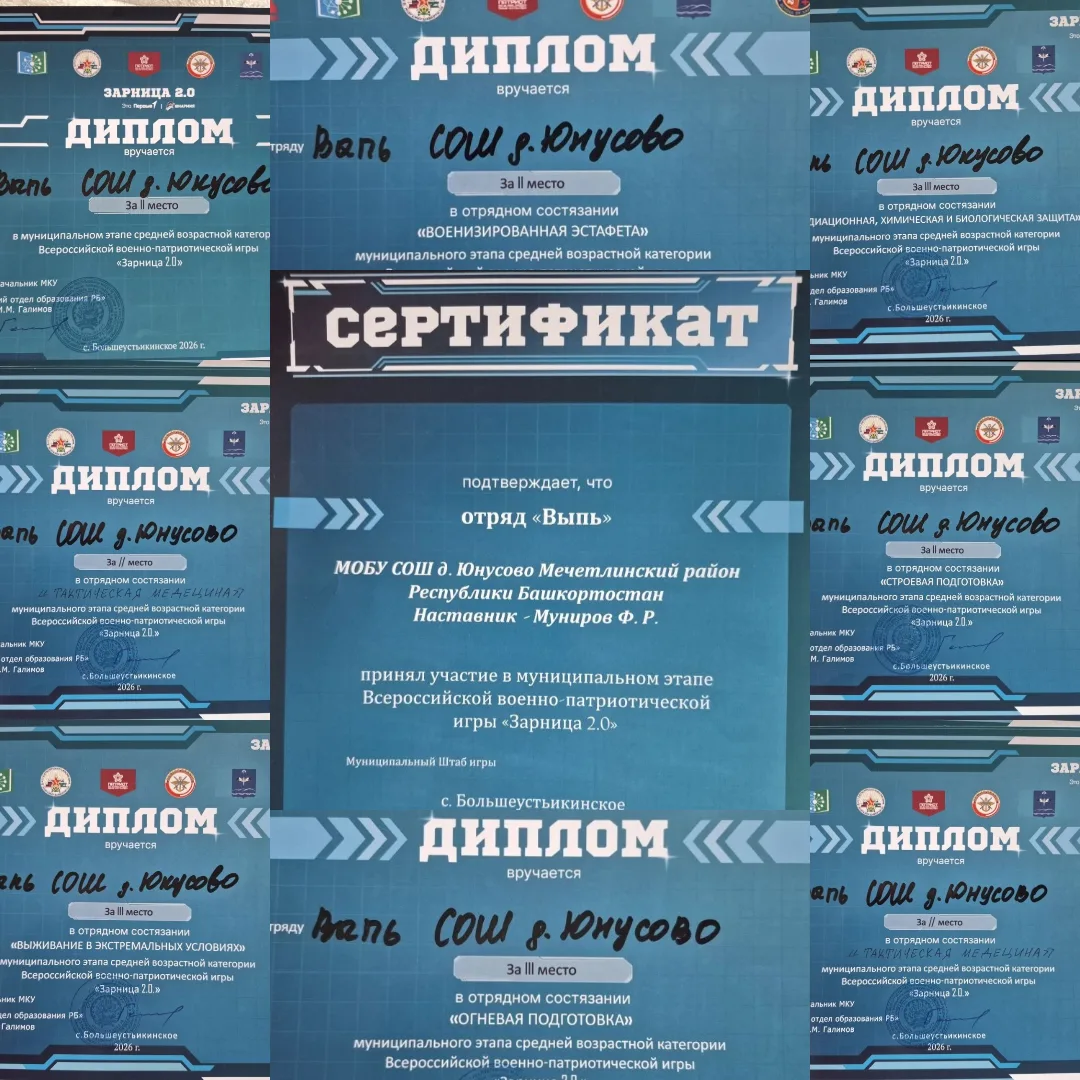 С гордостью сообщаем результаты муниципального этапа Всероссийской военно-патриотической игры «Зарни