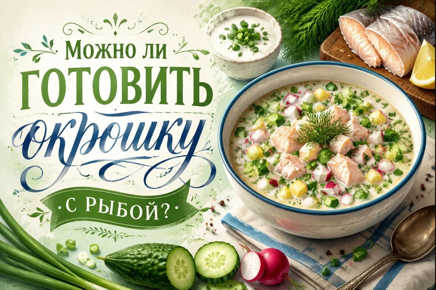 Можно ли готовить окрошку с рыбой?
⁣
30 мая отмечается неофициальный гастрономический праздник – Ден