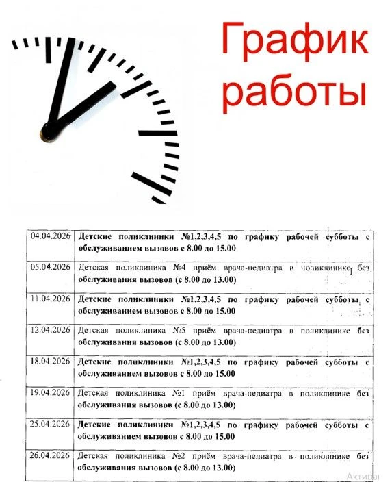 График дежурств кабинетов неотложной помощи детских поликлиник г. Йошкар-Олы по оказанию первичной м