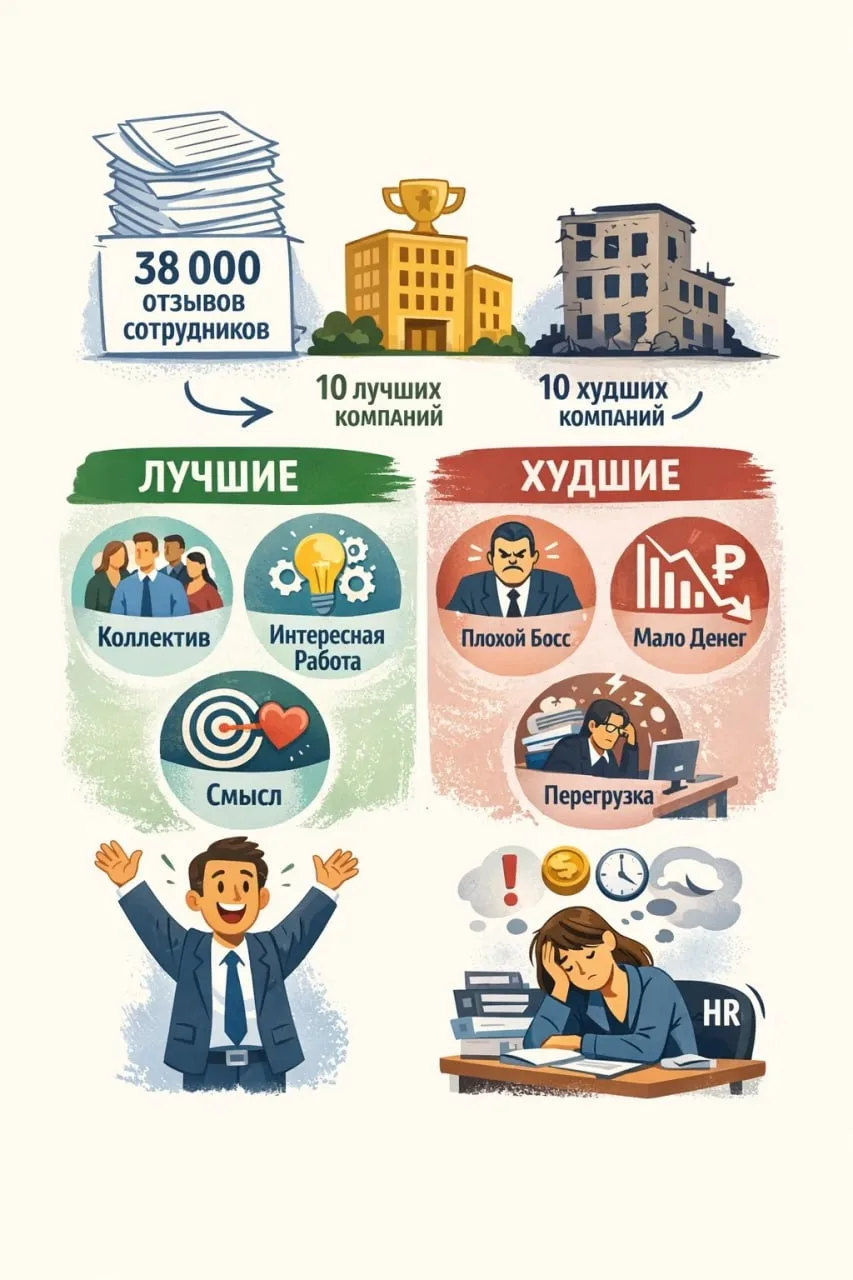 «Лучшее место для работы» — это математика, а не EVP

Работодатель становится «лучшим» не из-за ценн