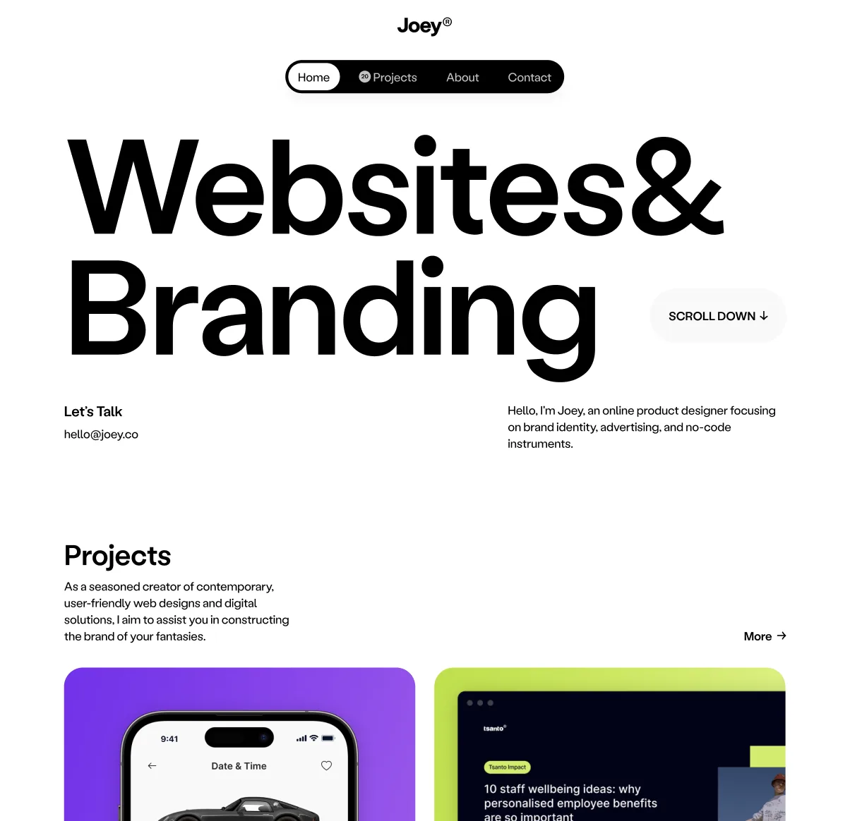 Landing page - Портфолио дизайнера

Тематика: #Реклама_и_Маркетинг
Формат сайта: #Landing_page 

Ссы