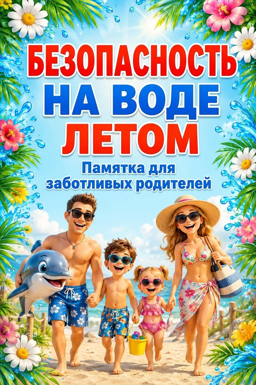 🌊   Безопасность на воде - летом!

Помните: купаться можно только в специально отведённых местах и 