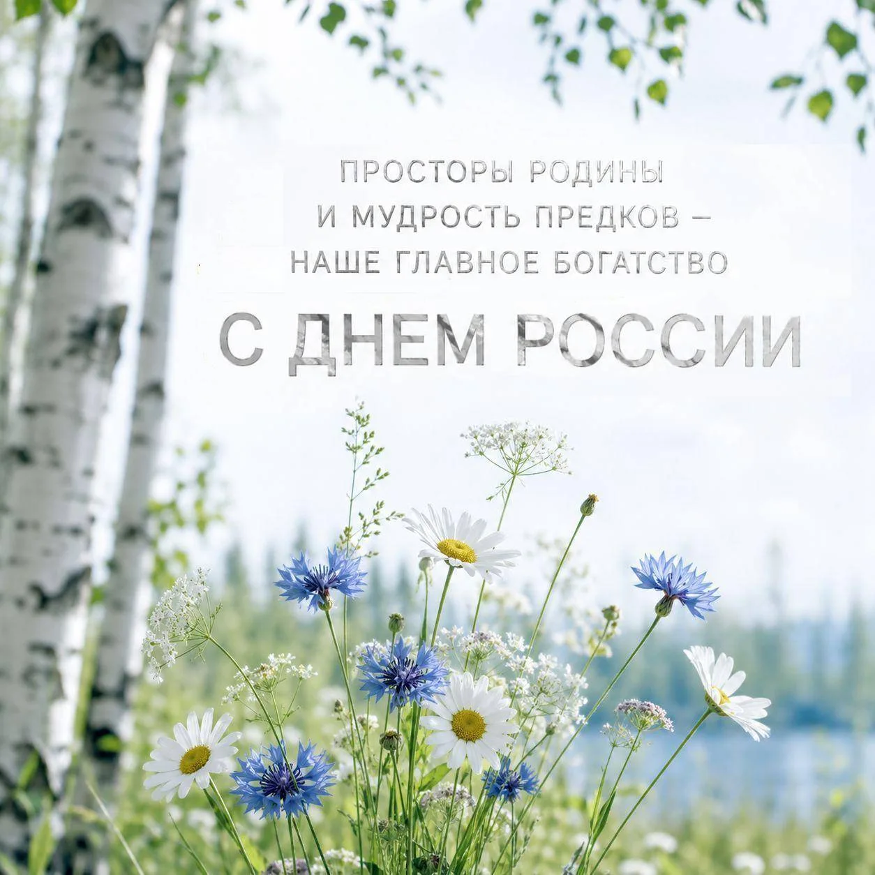 Дорогие друзья! 
Сердечно поздравляю вас с государственным праздником — Днем России! Это день нашей 