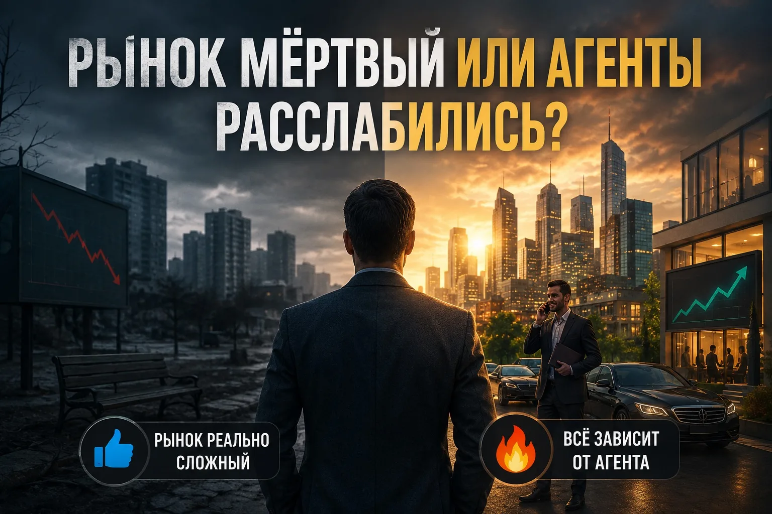 Каждый год слышу одну и ту же фразу:

— Сейчас рынок плохой
— Клиентов нет
— Сделок нет
— Люди ничег