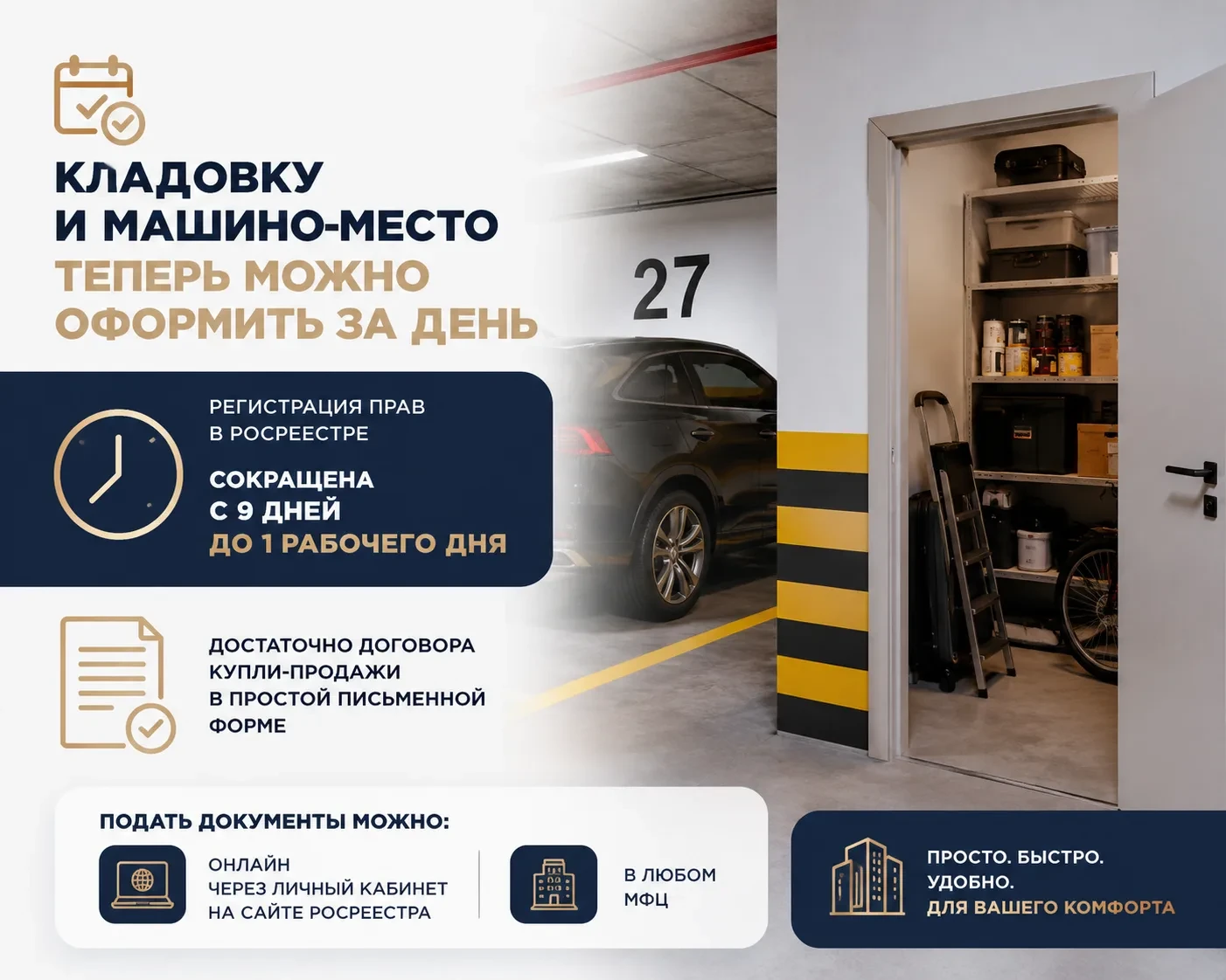 Купить кладовку или машино-место теперь можно значительно быстрее

Хорошая новость для собственников