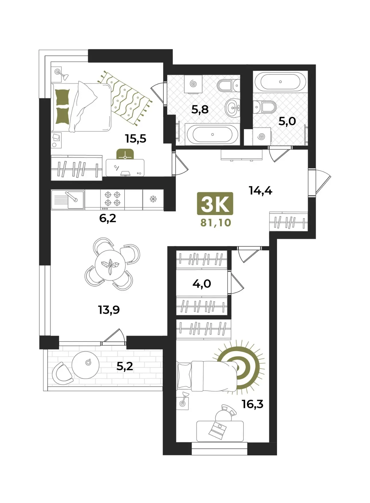 3-КОМНАТНАЯ КВАРТИРА № 126 / 80,8 м2 в АП ОПЕРА

11 800 000 р. | 13 900 000 р.

ЖК Опера

Адрес: г. 