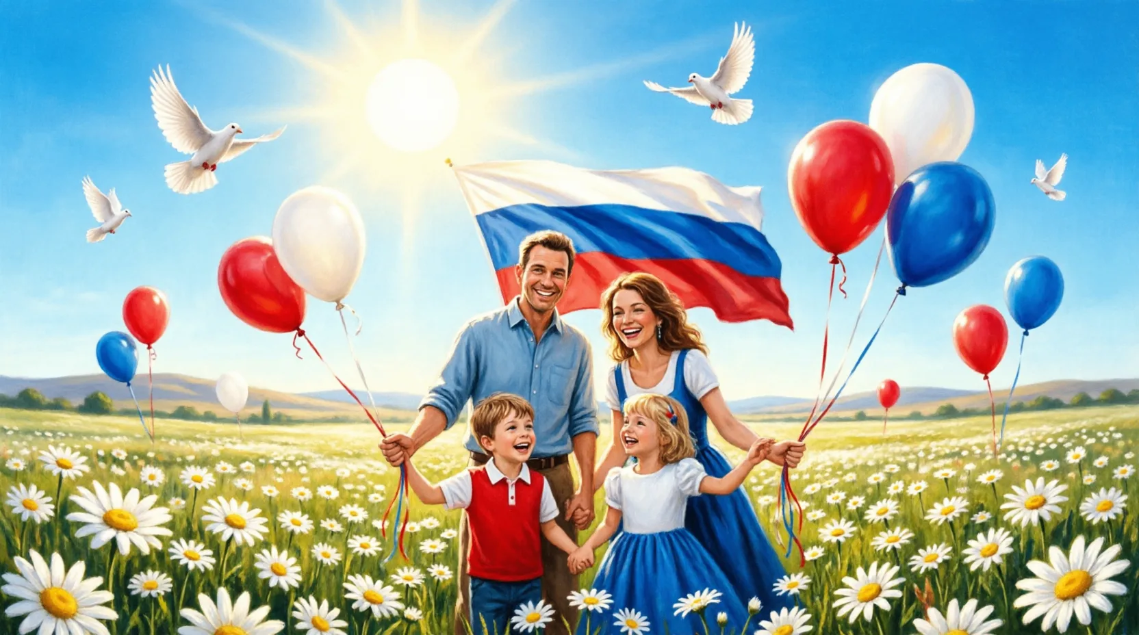 Дорогие родители! 🌟От всего педагогического коллектива МКДОУ № 211 поздравляем вас с Днём России! �