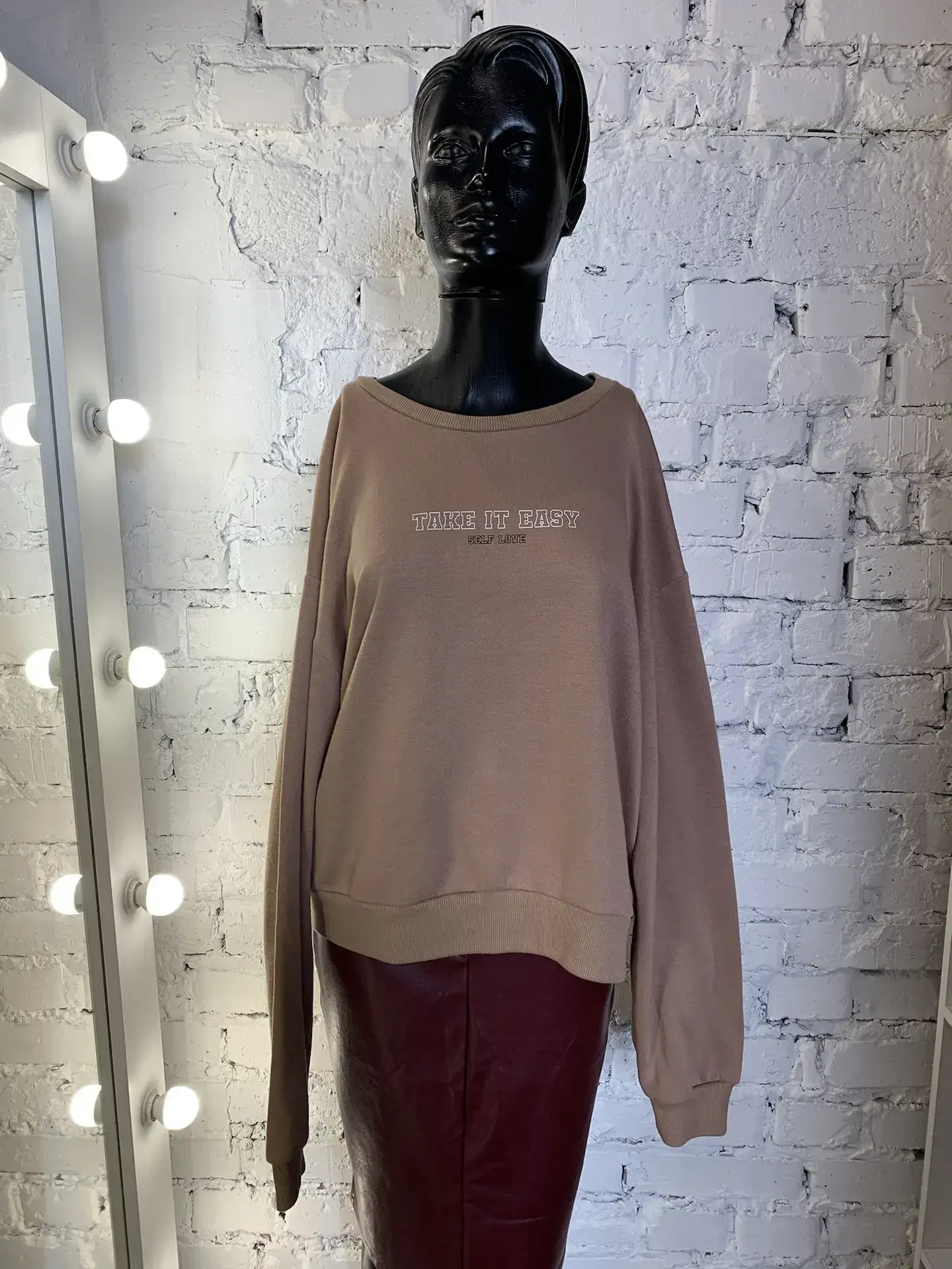 Кофта темно-бежевая cropp 48 1099