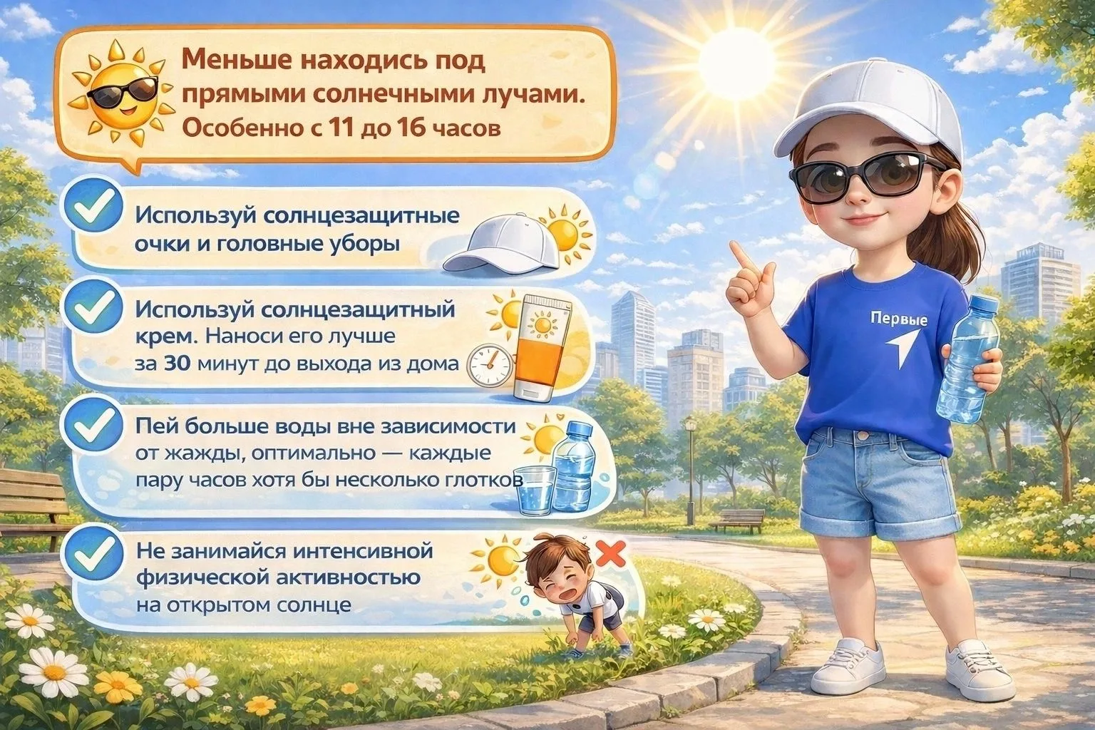 Минутка безопасности от активистов Движения Первых.
Вот и наступило лето — самое долгожданное и весё
