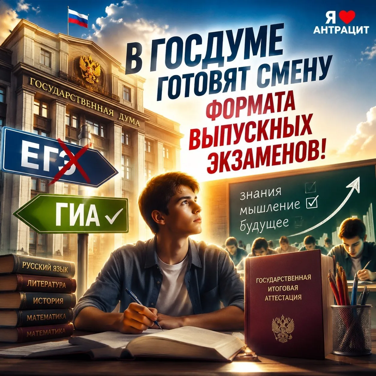 🎓 В Госдуме готовят смену формата выпускных экзаменов!

📝 Вместо ЕГЭ предлагают вернуть классическ