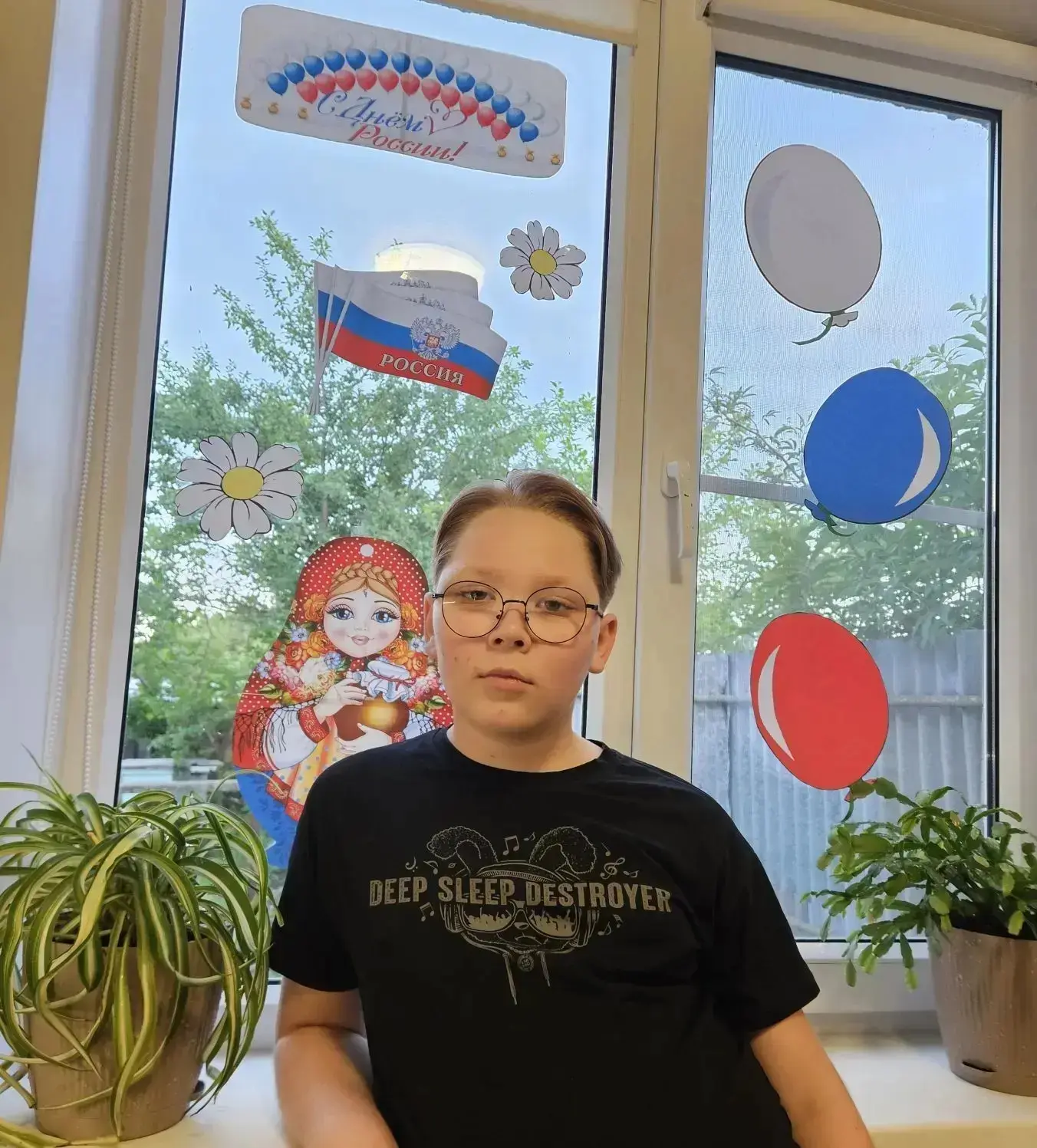 💫Ученик 5А класса Пастухов Егор принял участие во Всероссийской акции «Окна России"🇷🇺.
#патриот48
