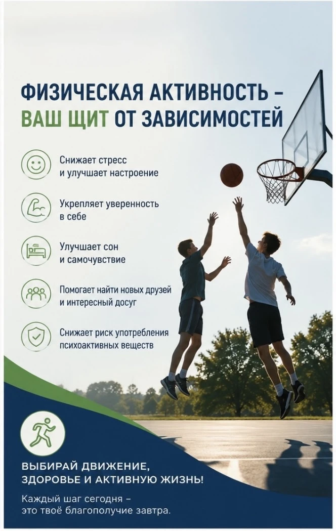 🏃‍♀️ Физическая активность как помощник в профилактике зависимостей

✨Современный ритм жизни часто 