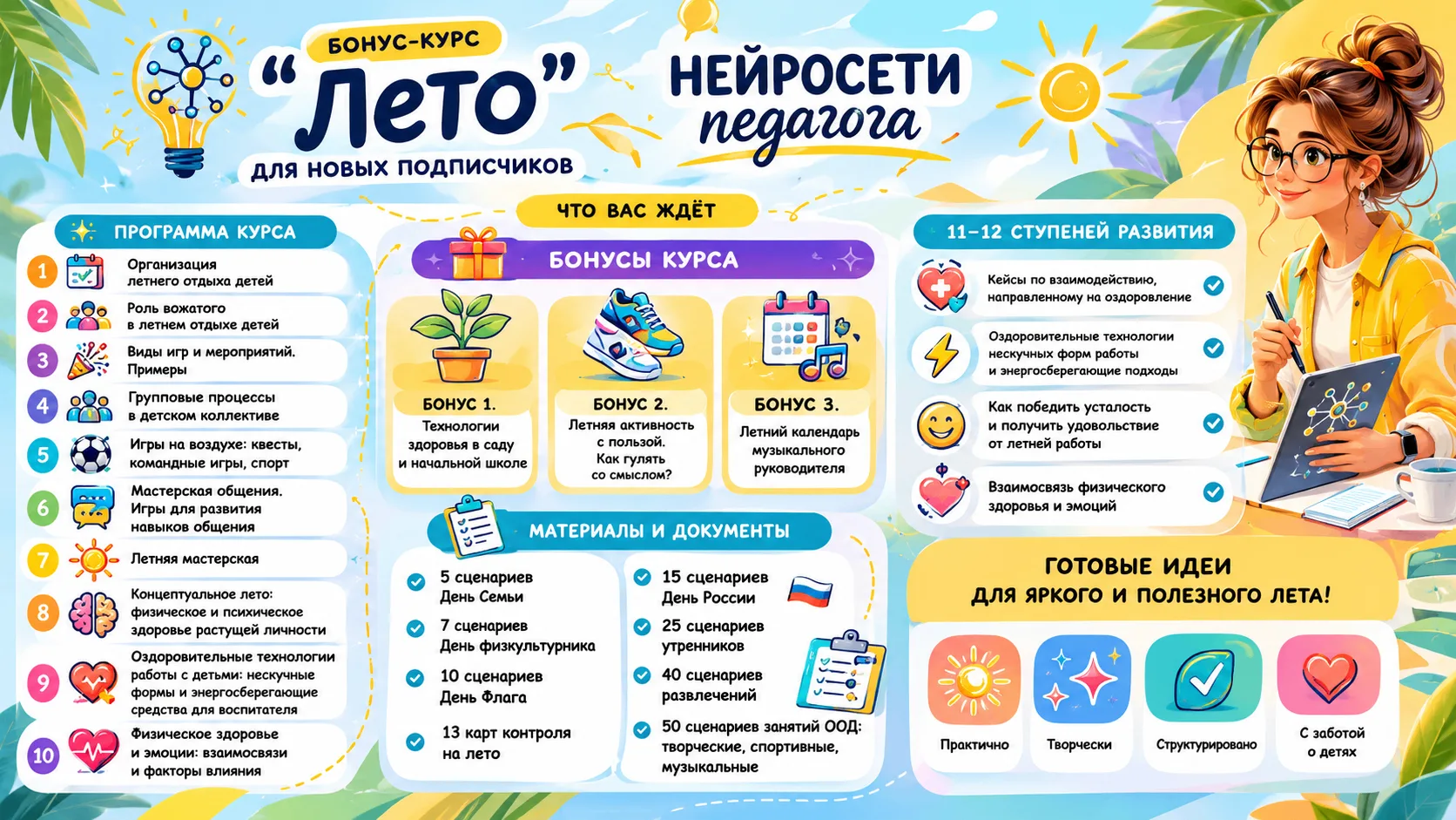 ☀️ДАРИМ ПОДАРКИ! Всем, кто приобретёт подписку на нейросеть педагога 6 мая - БЕСПЛАТНО ДАРИМ бонус-к