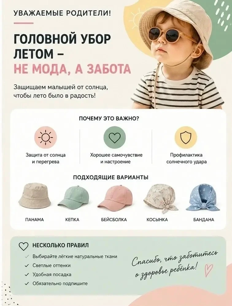 Уважаемые родители, в тёплое время года дети много времени проводят на прогулке: играют, двигаются, 