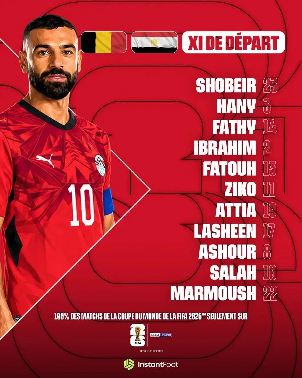 ⚽️ Составы на матч:

🇧🇪 Бельгия – Египет 🇪🇬