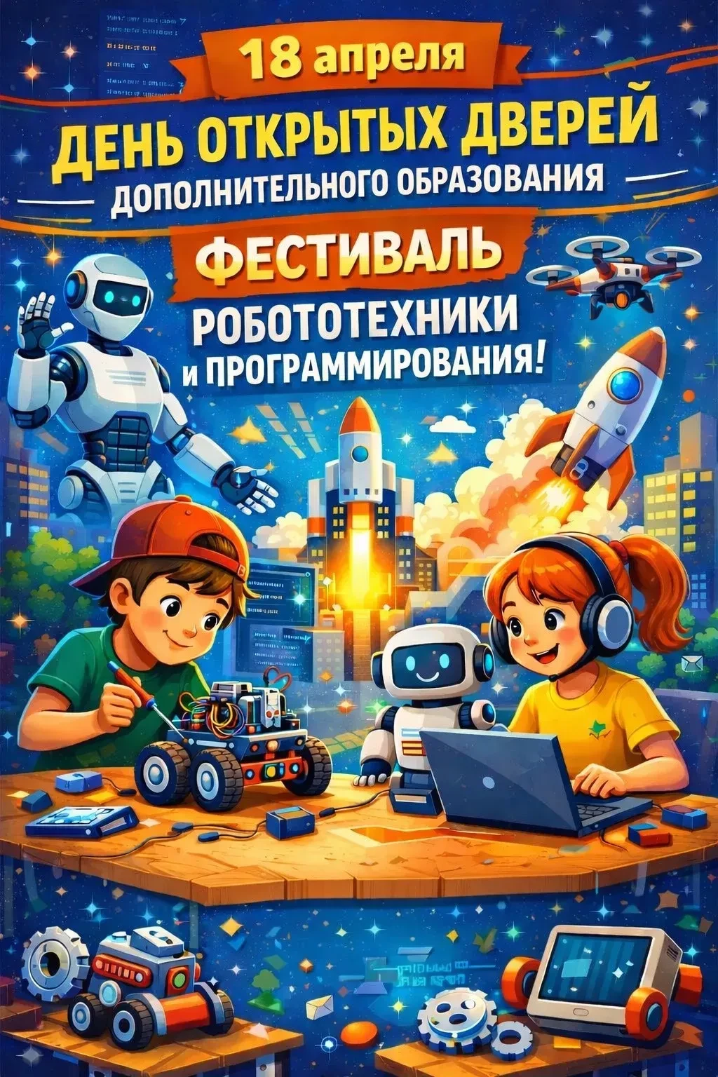 🎉 ДЕНЬ ОТКРЫТЫХ ДВЕРЕЙ дополнительного образования в рамках ФЕСТИВАЛЯ робототехники и программирова