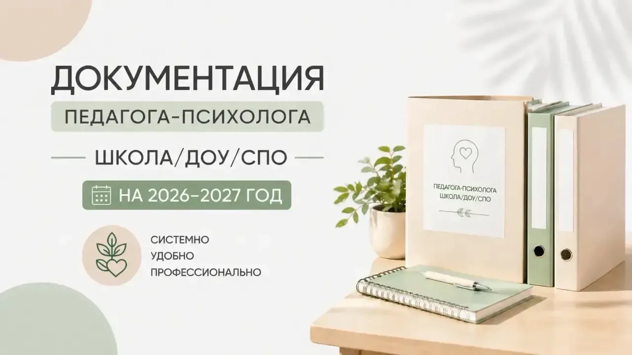❗ДОКУМЕНТАЦИЯ ПЕДАГОГА-ПСИХОЛОГА
ДОУ/ШКОЛА/СПО
НОВЫЕ ПАКЕТЫ 2026-2027

Список документации:
1. Должн