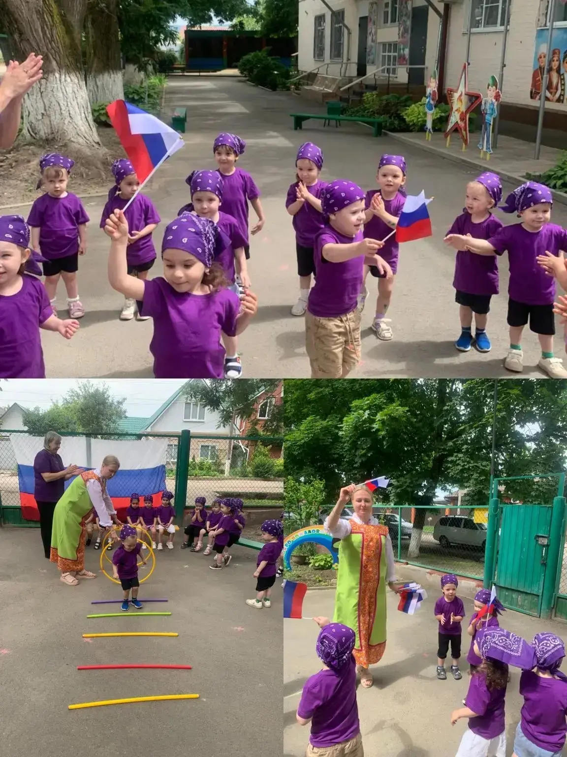 В канун праздника, посвященного Дню России, в детском саду прошли торжественные мероприятия. 
Воспит
