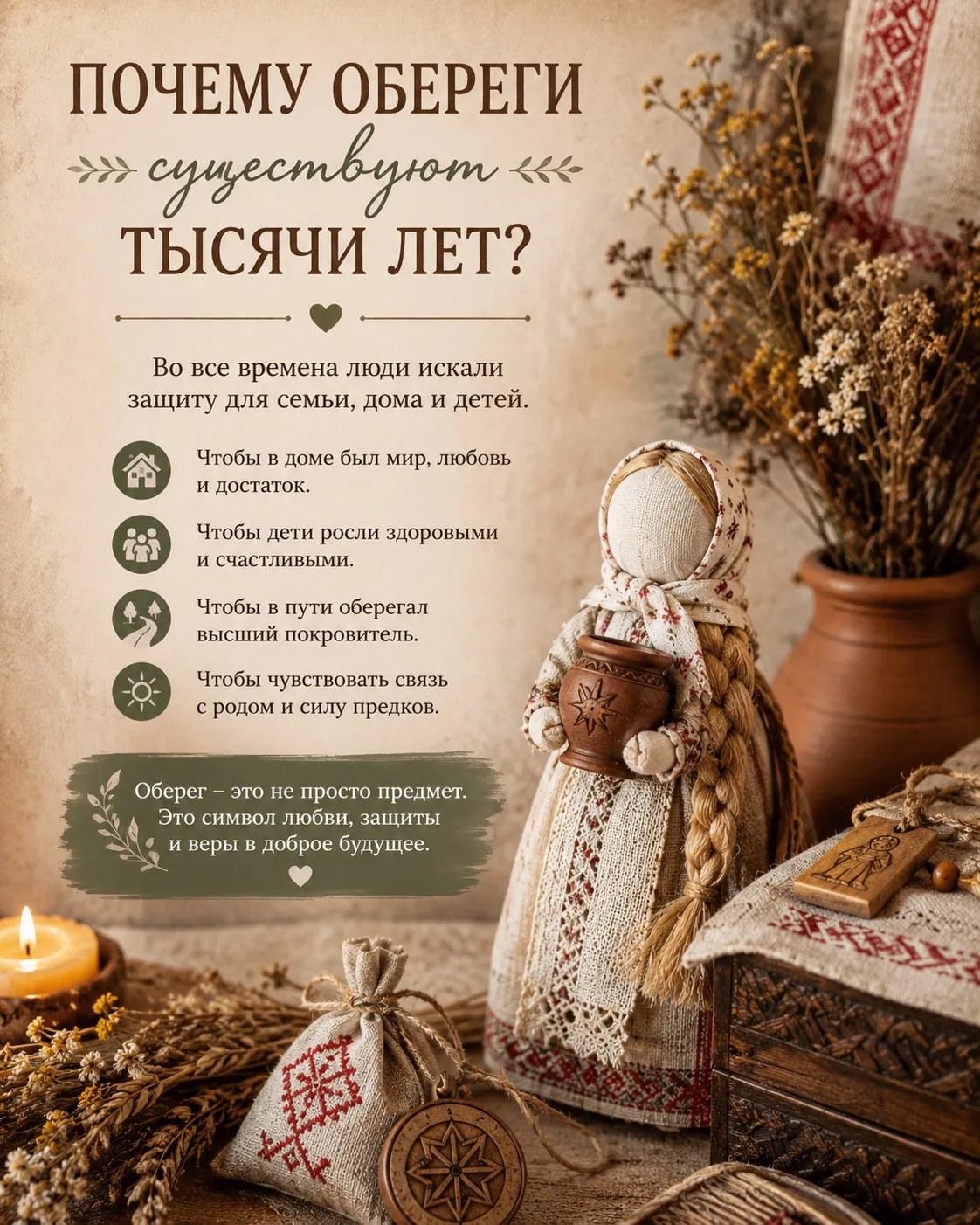 ✨ ПОЧЕМУ ОБЕРЕГИ СУЩЕСТВУЮТ ТЫСЯЧИ ЛЕТ?

Если задуматься, люди всегда искали одно и то же.

Не богат