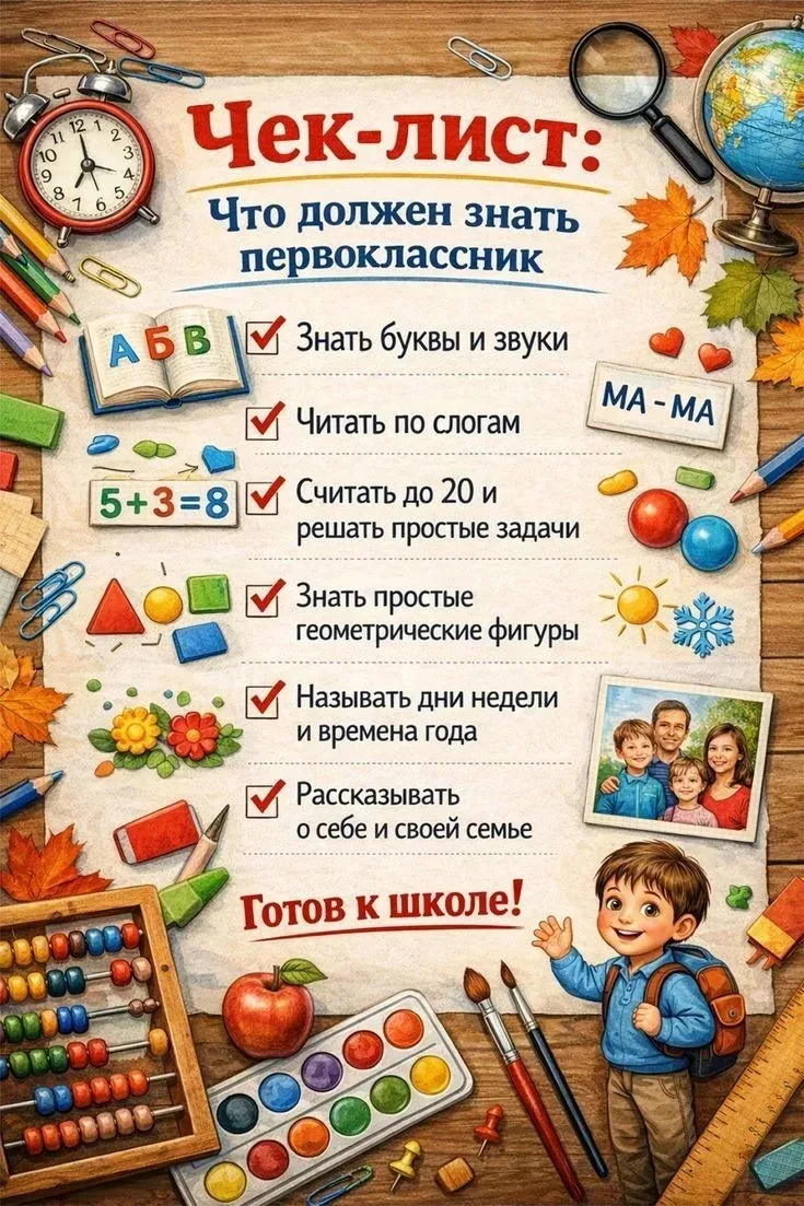 🎒ЧТО ДОЛЖЕН ЗНАТЬ ВАШ ПЕРВОКЛАССНИК❓📚