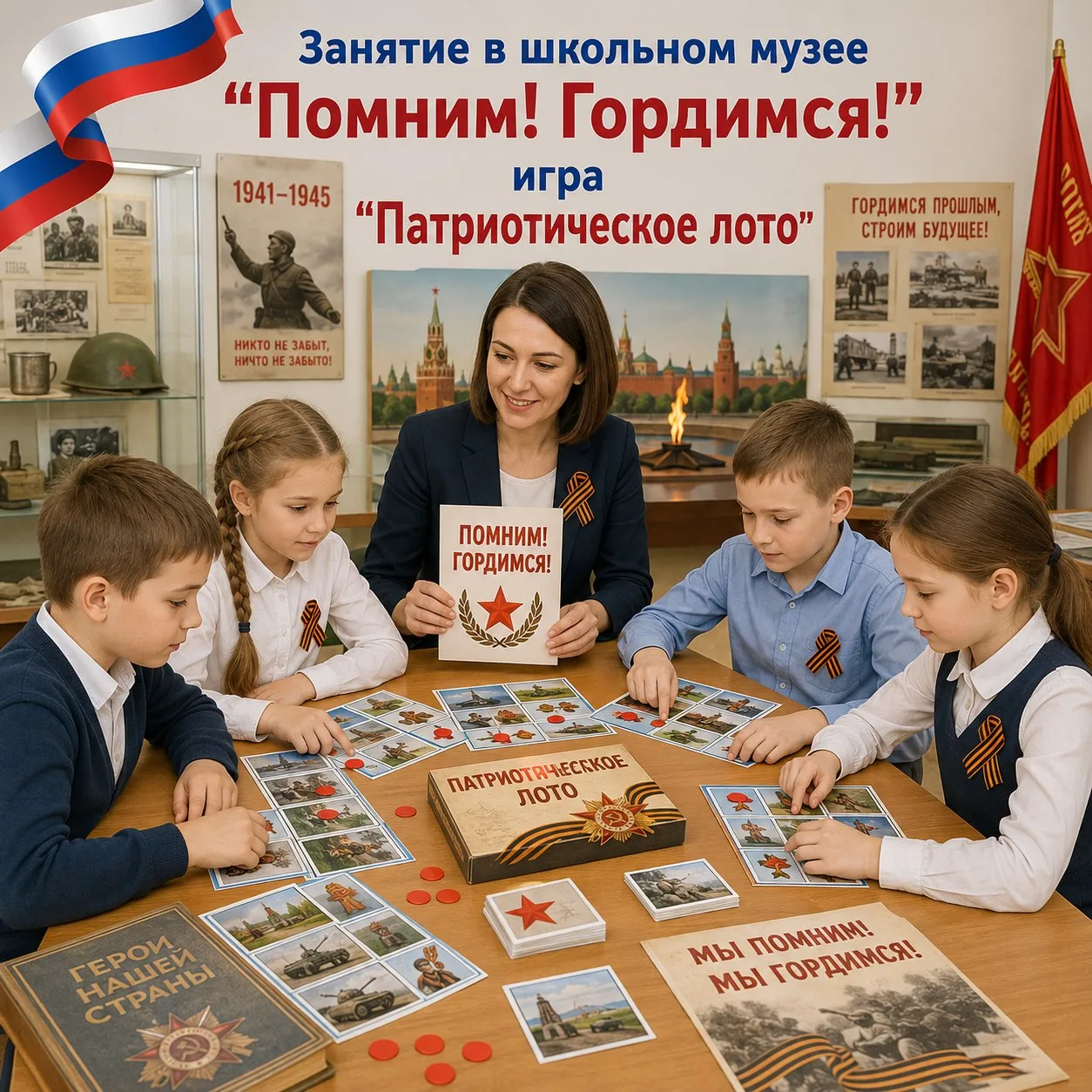 🇷🇺В преддверии Дня России в школьном музее "Помним! Гордимся!"  состоялось увлекательное занятие —