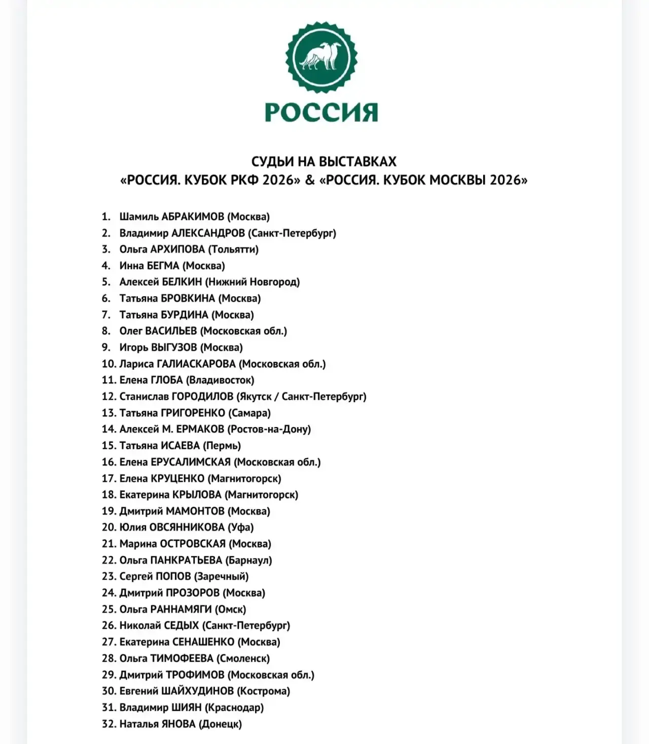 Список судей Россия 2026 🔥🏆

Обсуждение в чате ⬇️

https://max.ru/join/7_csDctRER3N4HMaflzYOigfMlE