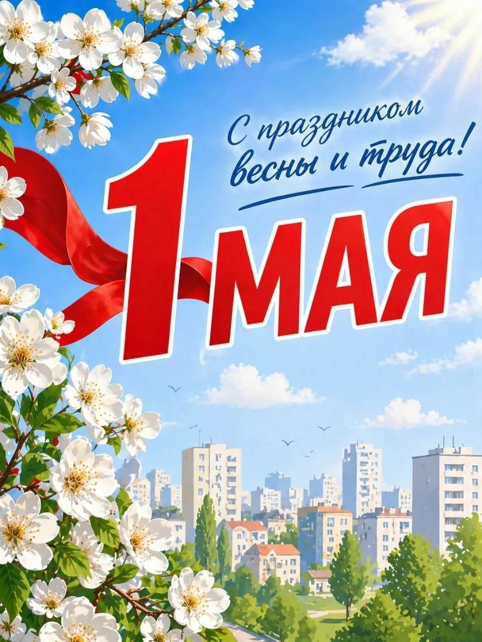 С Праздником Весны и Труда ! 
Желаем, чтобы ваш труд всегда ценился и приносил плоды, а в графике вс