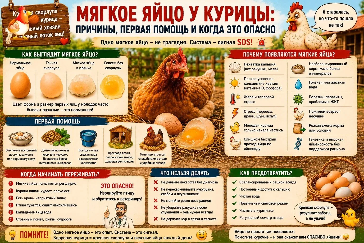 Мягкое яйцо у курицы – причины, первая помощь и когда это опасно? Если утром вы зашли в курятник за 