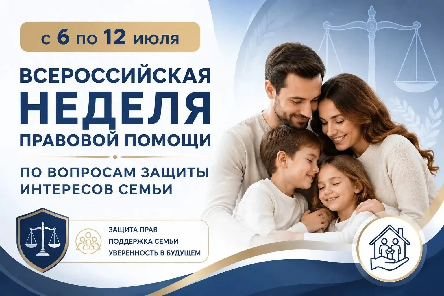 🫂С 6 по 12 июля 2026 года во всех регионах России проходит Всероссийская неделя правовой помощи по 