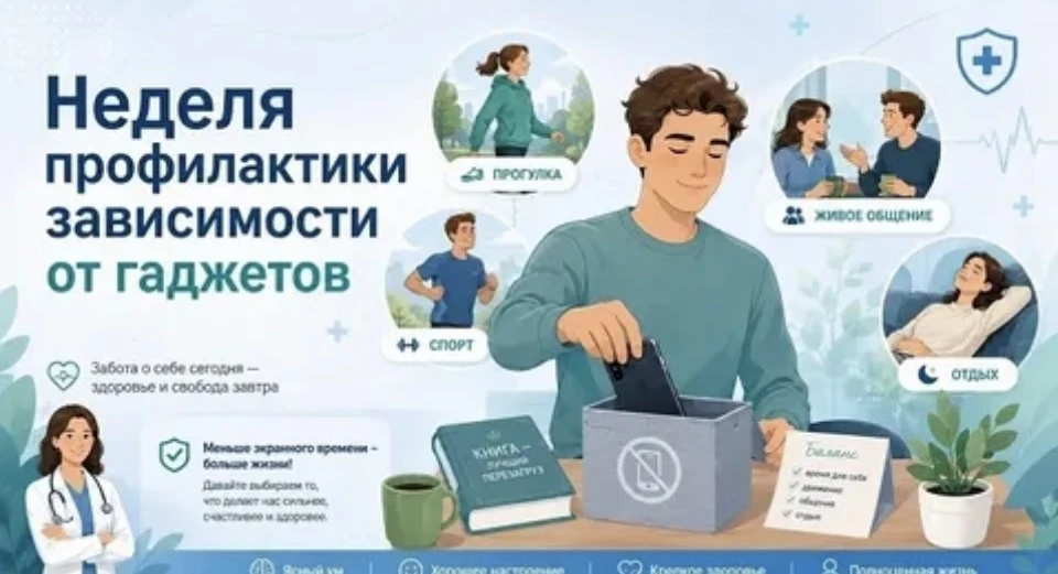 Неделя профилактики зависимости от гаджетов
С 15 по 21 июня в России проходит Неделя профилактики за