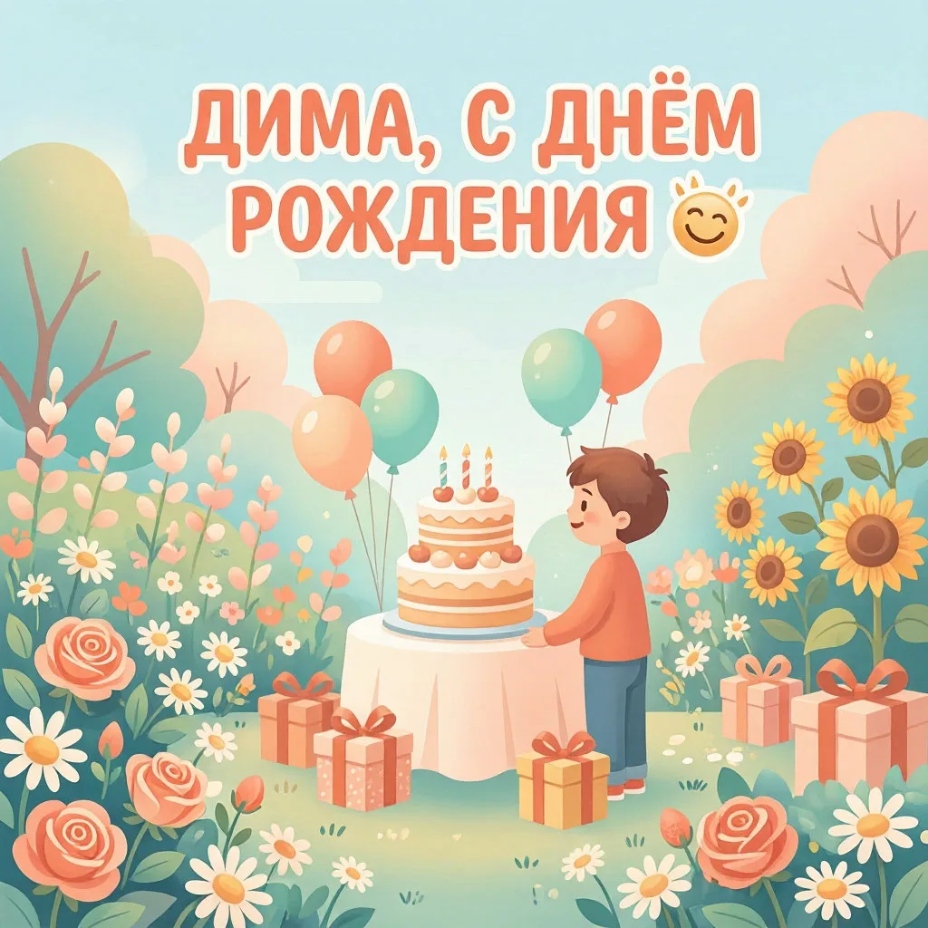 Дима, поздравляю тебя С Днем рождения☀️🎊 Желаю, чтобы твоя энергия всегда находила правильное русло