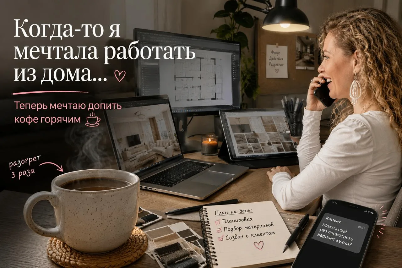 ☕️ Удалённая работа дизайнера: почему мой кофе никогда не бывает горячим?

Сегодня я собиралась нача