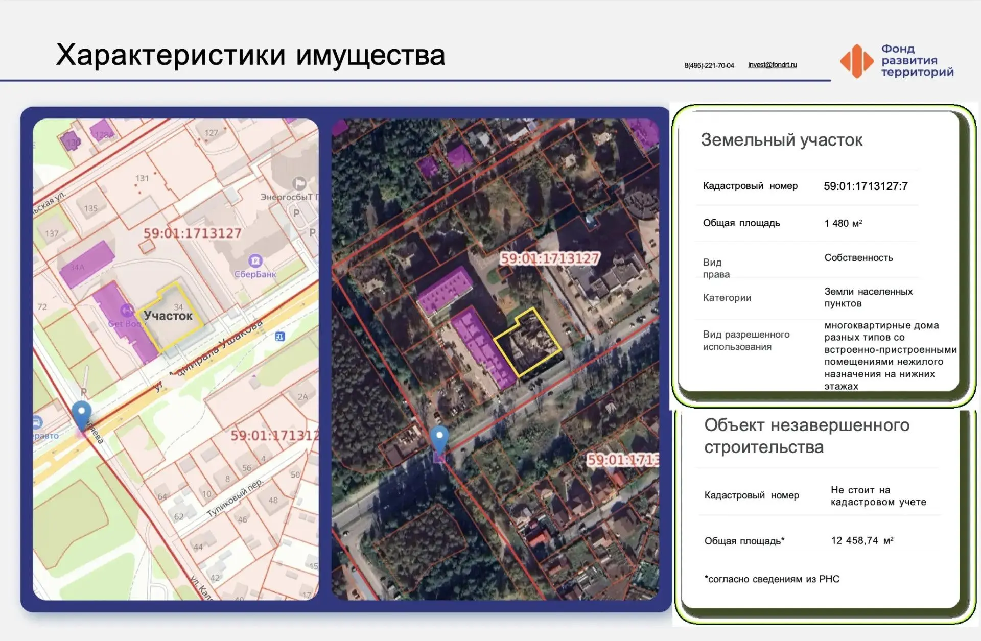 В Кировском районе Перми выставлен на торги участок под бывшим долгостроем на ул. Адмирала Ушакова, 