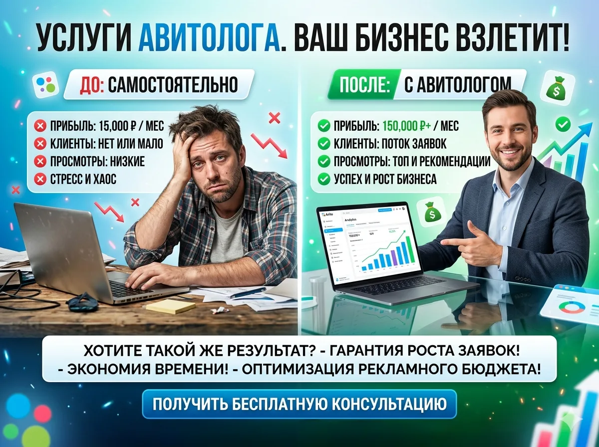 🔥 Авитолог | AI-креатор

Авитолог - разбираюсь в алгоритмах площадки, обновлениях и правилах показа