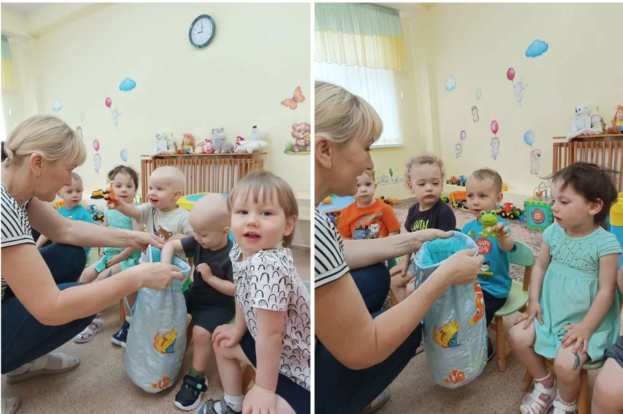 Сегодня к нашим малышам в группу "Ягодки" в гости заглянула  кошка Мурка! Малыши с восторгом встрети