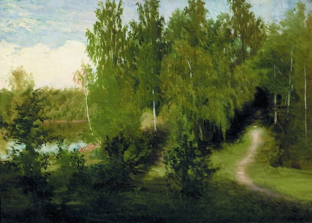 "Лесная тропинка", 1870е
Холст, масло. 46,7 х 67,3 см

Крамской Иван Николаевич 
(1837-1887)

Госуда