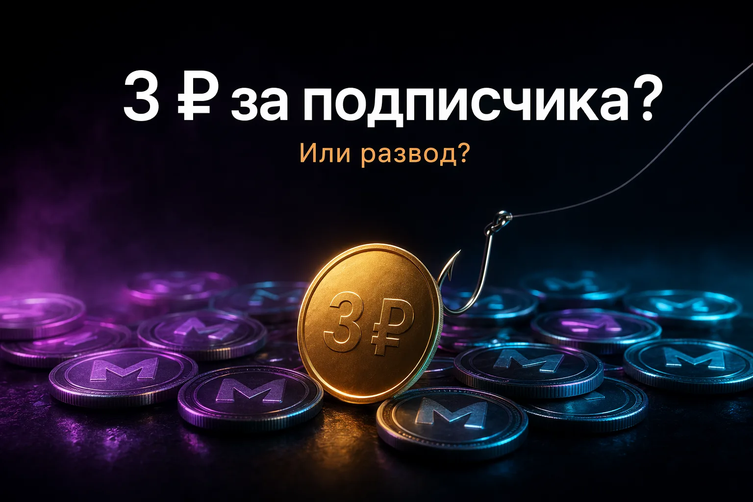 Вот вам задачка.

Продаётся MAX-канал: 5 000 подписчиков за 15 000 ₽. Это 3 рубля за подписчика.

Пр