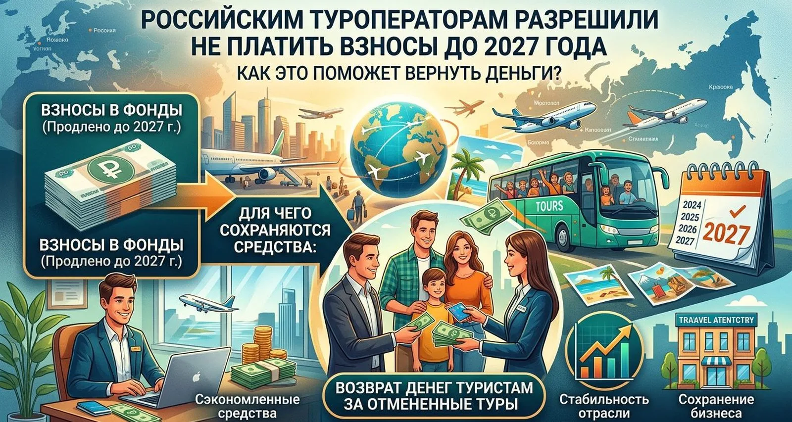 Правительство дало отсрочку туроператорам: что это значит для российских туристов 

Финансовая подуш
